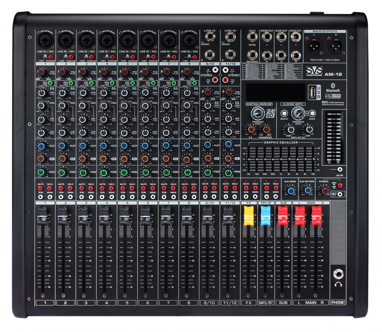 SVS Audiotechnik mixers AM-12 Микшерный пульт аналоговый, 12-канальный в Вологодской области