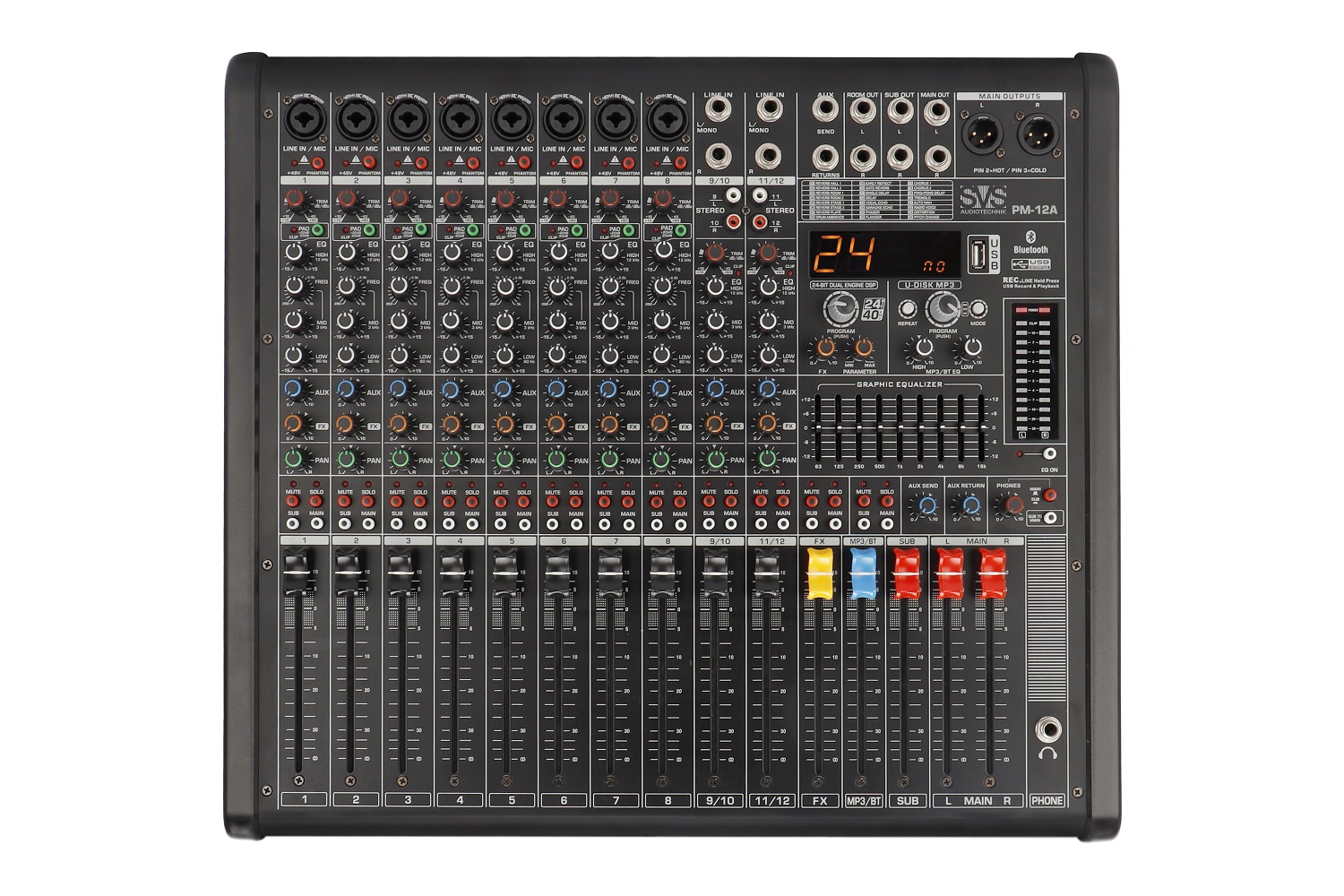 SVS Audiotechnik mixers PM-12A Активный аналоговый микшерный пульт, 12-канальный в Вологодской области